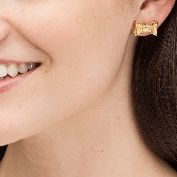 NWT KATE SPADE ♠️ ALL WRAPPED UP STUD EARRINGS - Picture 4 of 7